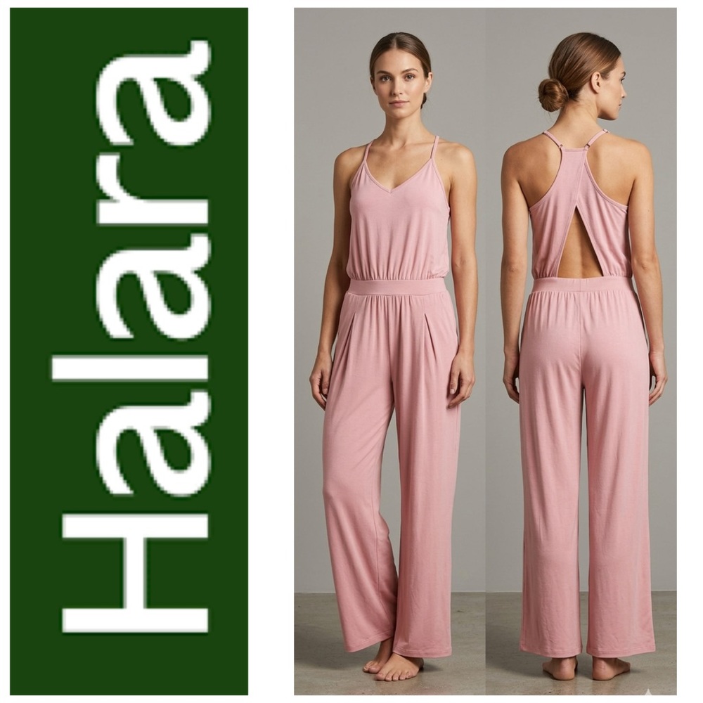 HALARA Peach Sleeveless Spaghetti Strap Stunning Back Summer Women’s Jumpsuit